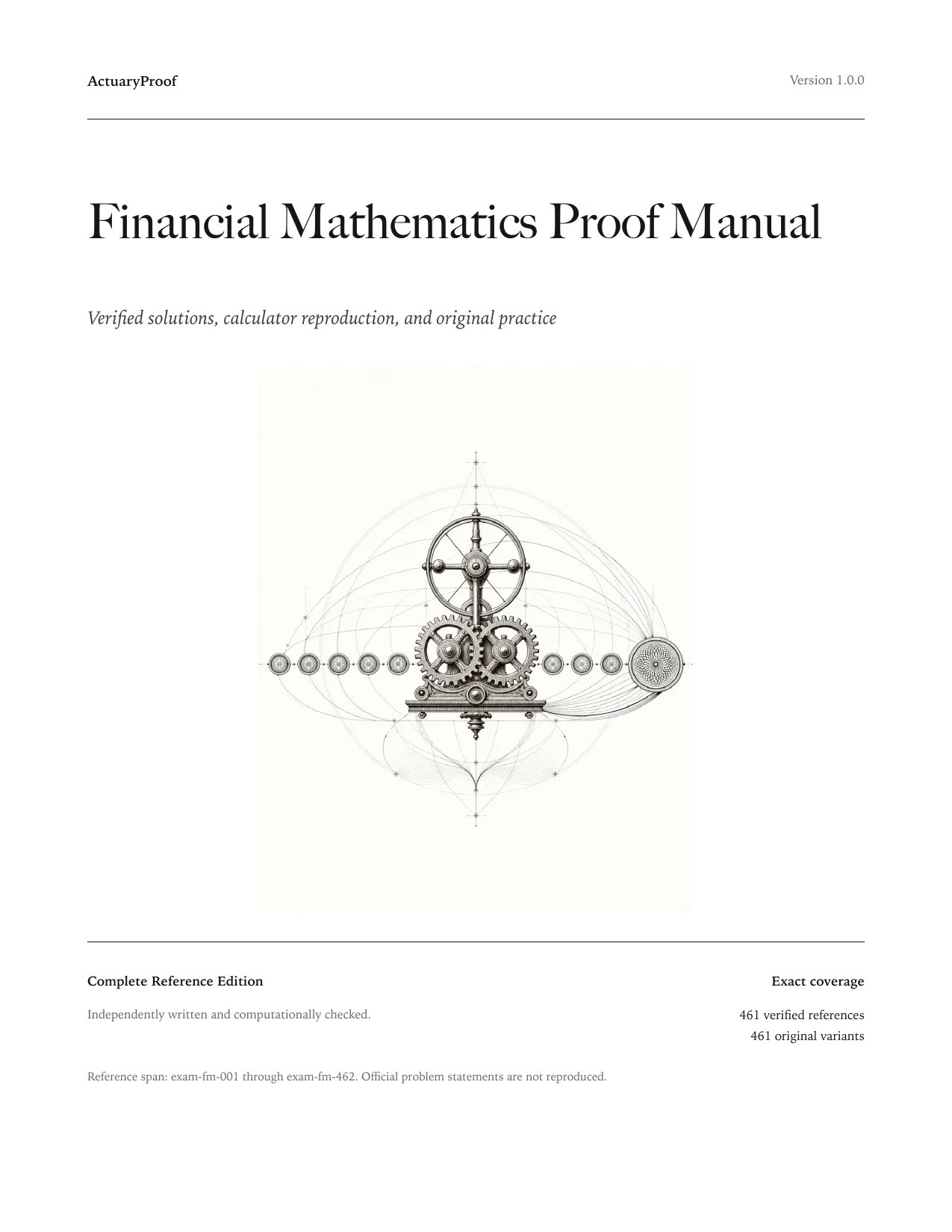 Financial Mathematics Proof Manual cover