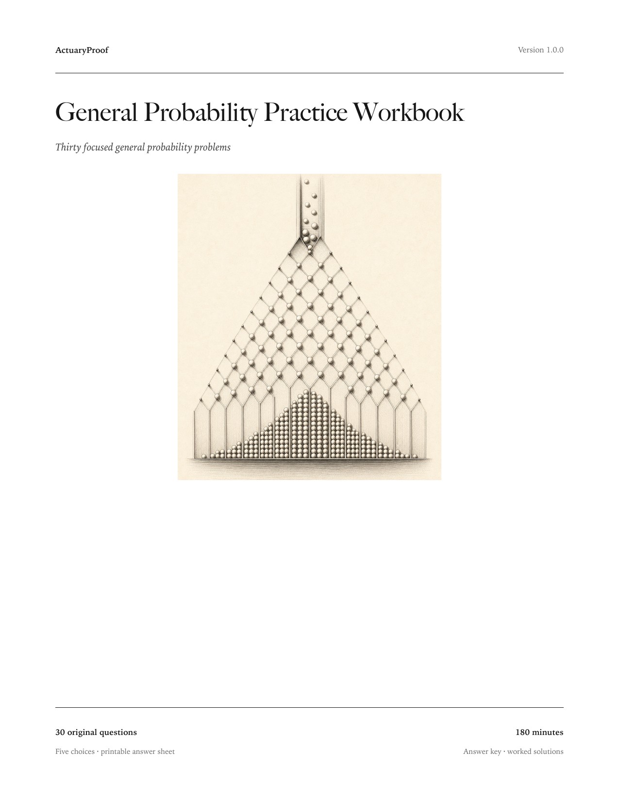 Cover of General Probability Practice Workbook
