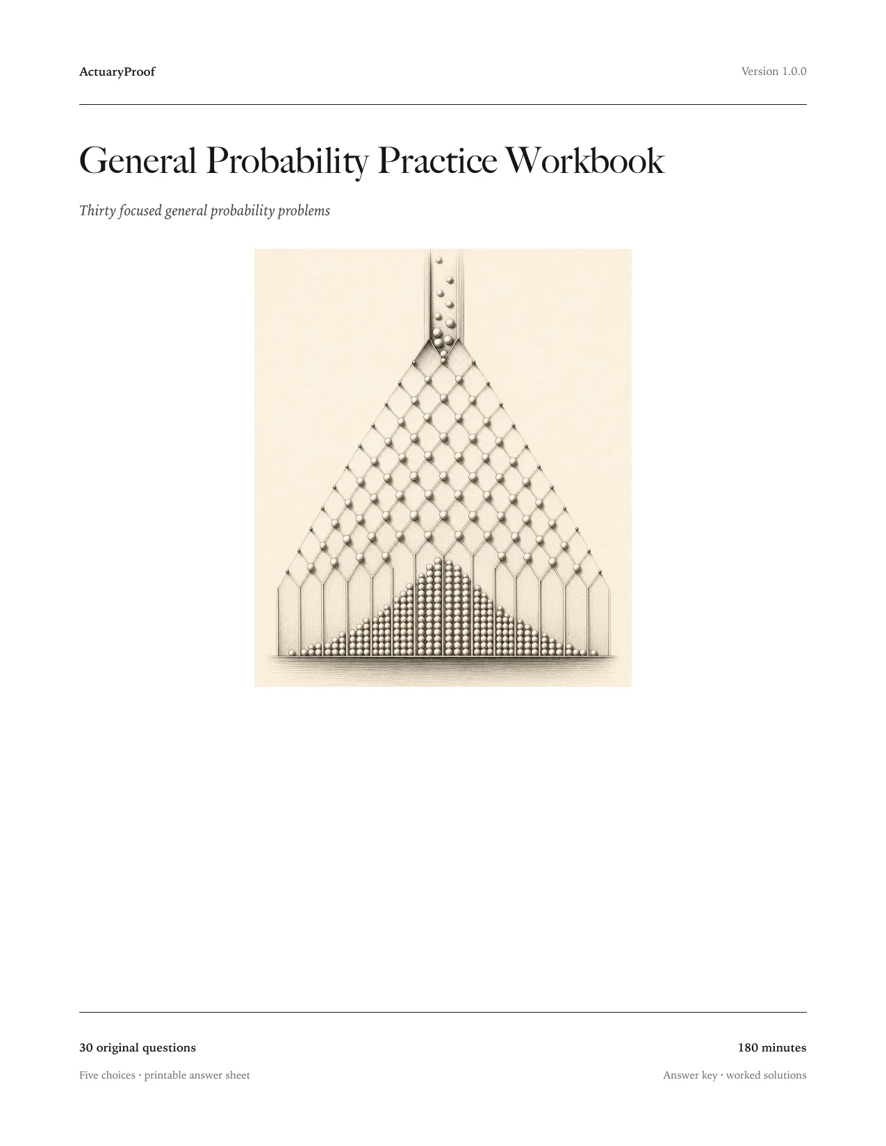 General Probability Practice Workbook cover
