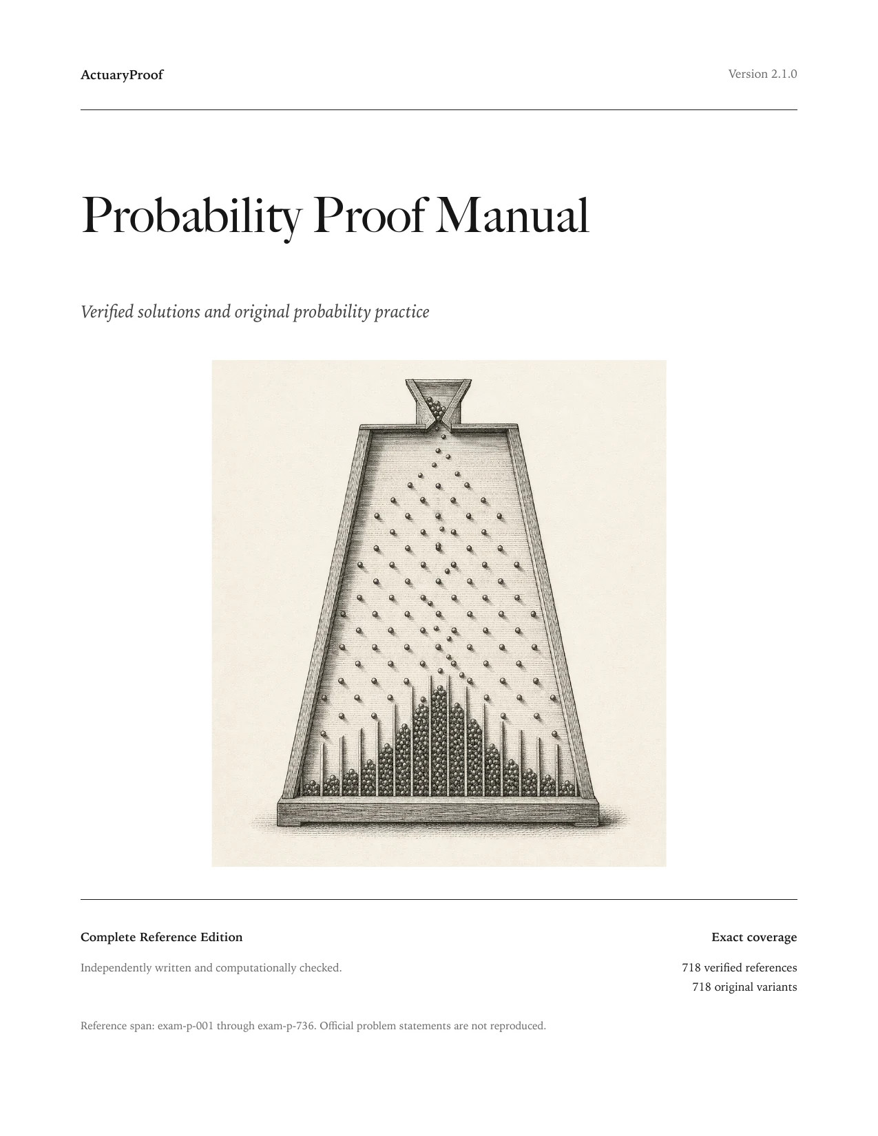 Cover of the Probability Proof Manual Complete Reference Edition
